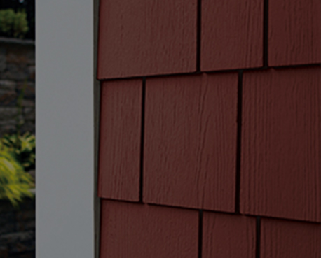 Wood siding on the side of a house