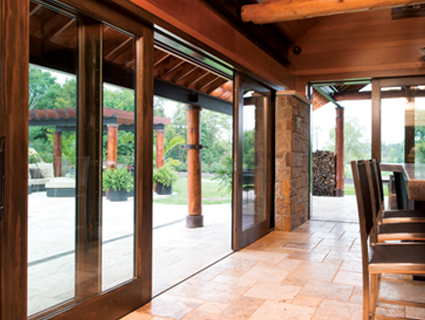 Picture of lift and slide doors